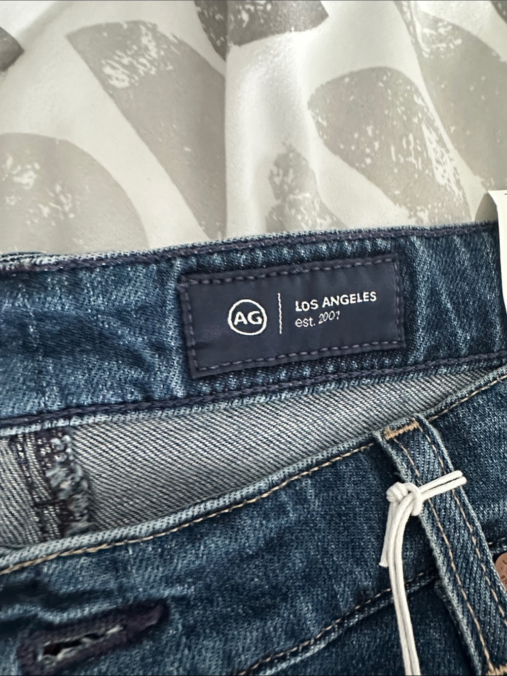 Ag Adriano Goldschmied Dark Blue Wide-Leg Cropped Jeans - Picture 4 of 4